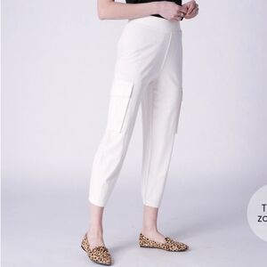 New MarlaWynne Polished Knit Jogger - White